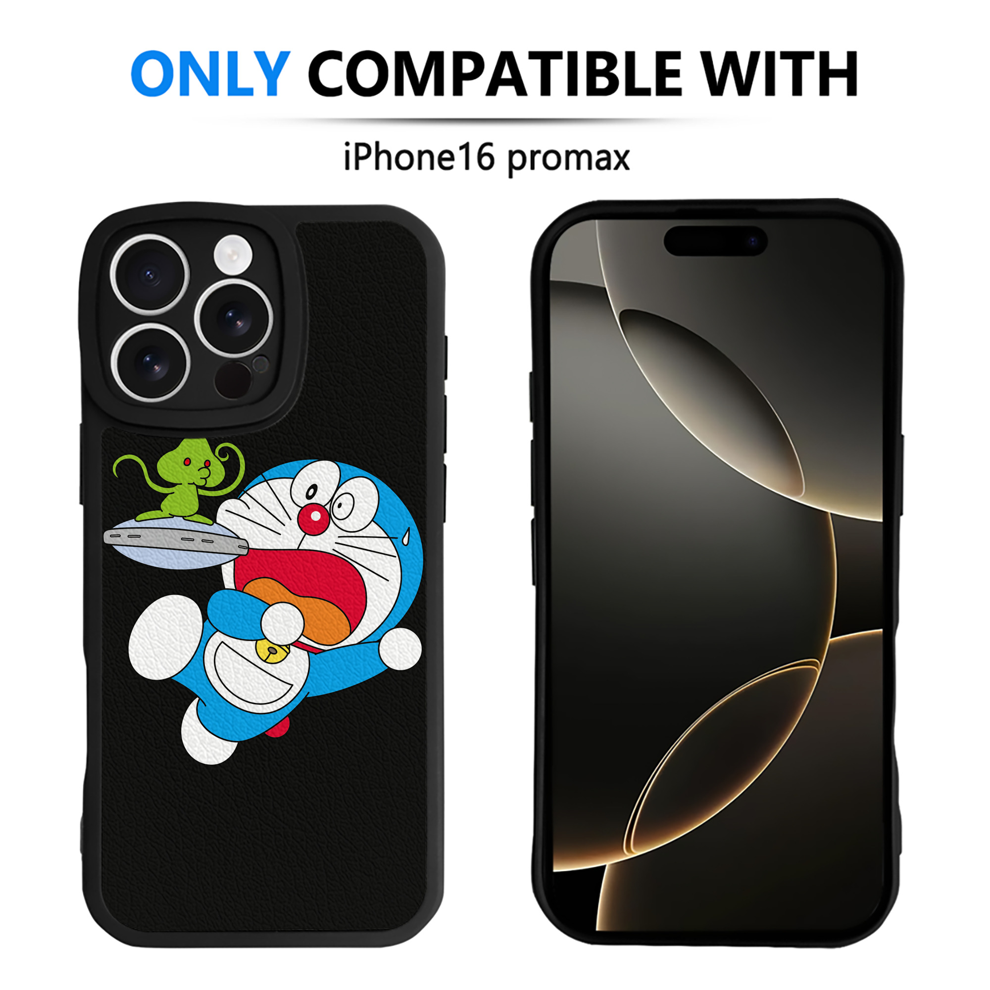 （画像用） ドラえもん Doraemon 【iPhone 16シリーズ対応】シリコンスマホケース（レザー調） 材質：シリコン